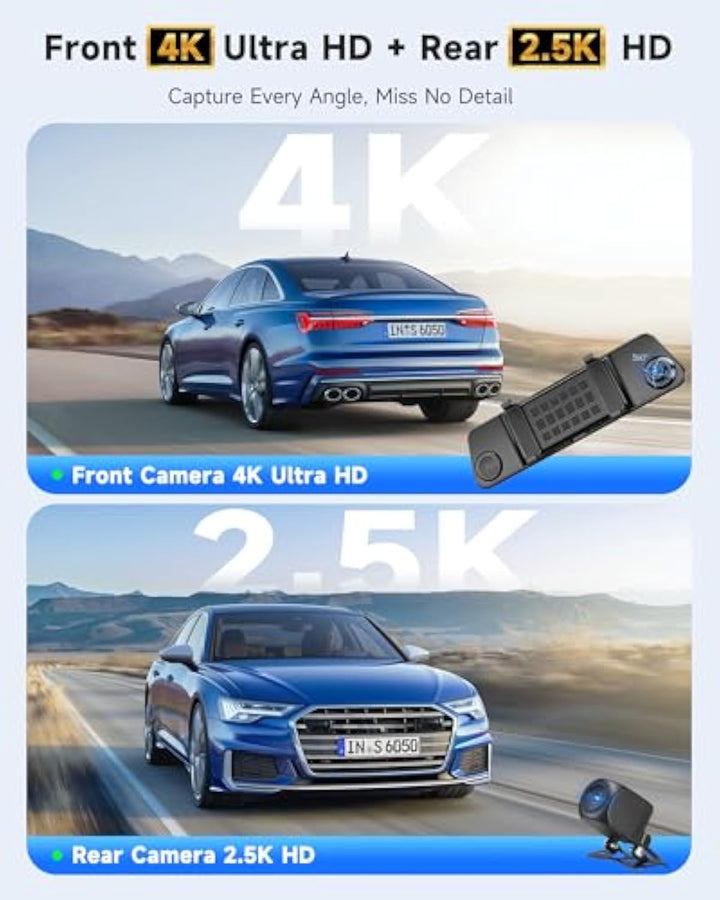 OMBAR N1 4K+2.5K Rear View Mirror Camera