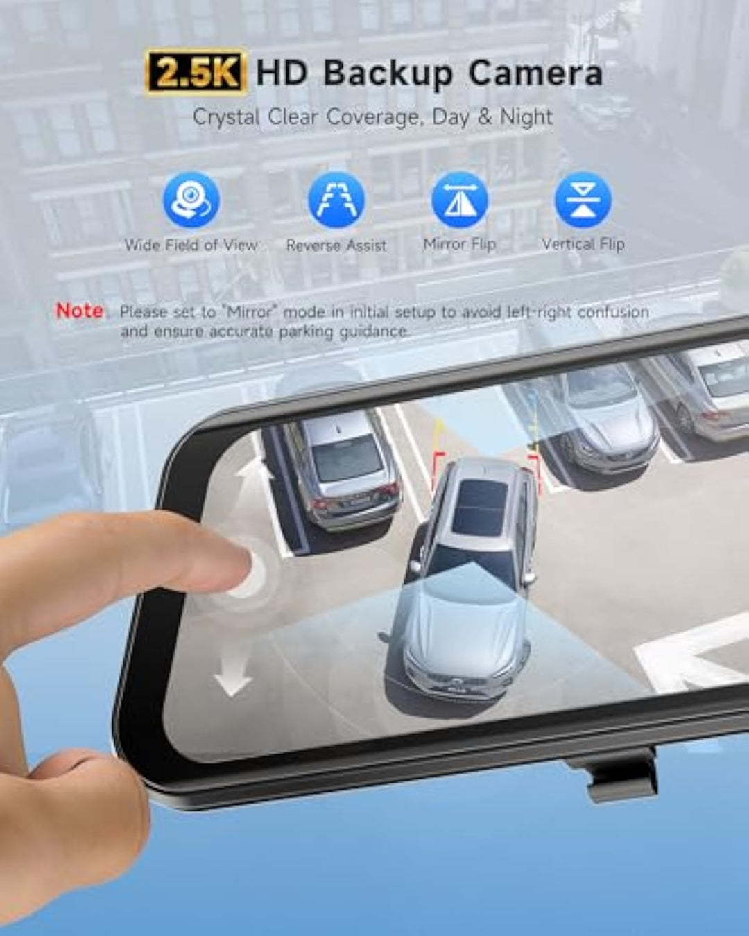 OMBAR N1 4K+2.5K Rear View Mirror Camera